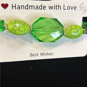 Handmade Green Beaded Bracelets